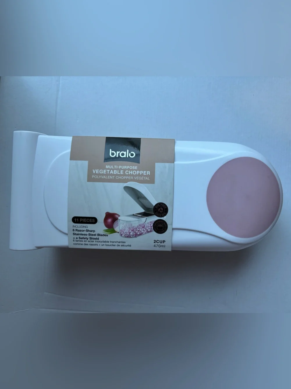 Bralo Multipurpose Vegetable Chopper (11 pieces) - Lavender and White - NEW